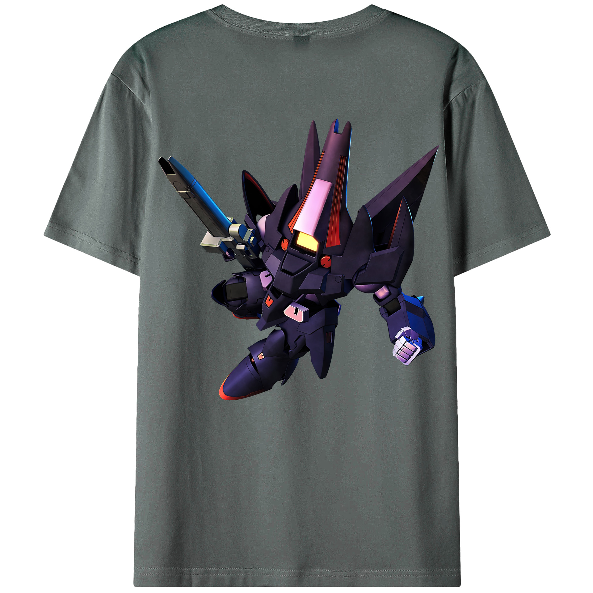 （画像用） 機動戦士ガンダム Mobile Suit Gundam 綿100％ メンズ半袖Tシャツ（バックプリント） 通気性